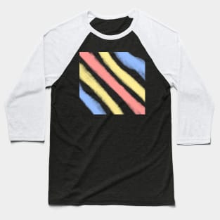 Colorful watercolor stripes art Baseball T-Shirt